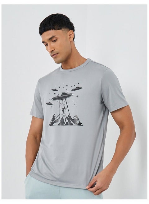 Graphic Print Round Neck Regular Fit T-Shirt